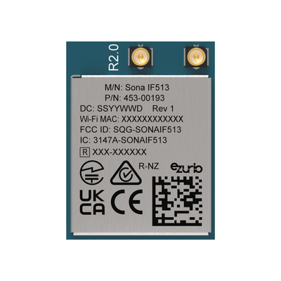 Sona™ IF513 - Wi-Fi 6E + Bluetooth® 5.4 Module | Ezurio